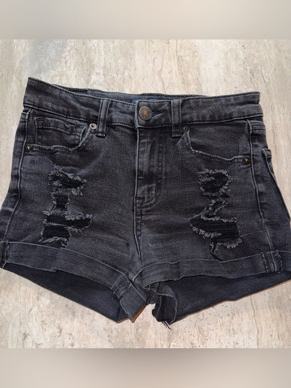 Aeropostale Black Denim Shorts